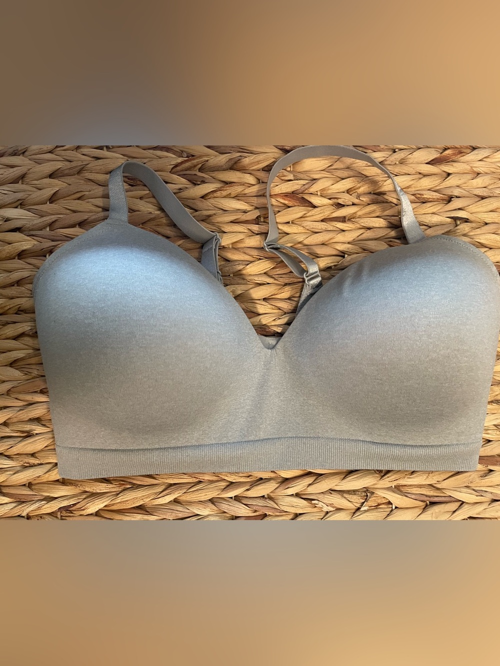 NWOT Auden Seamless Light Gray T-Shirt Bra